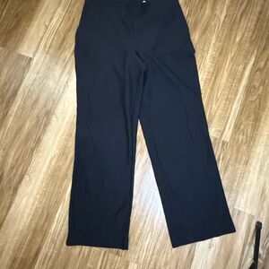 Kathy Ireland Black Ribbed Pull On Pants Size L
